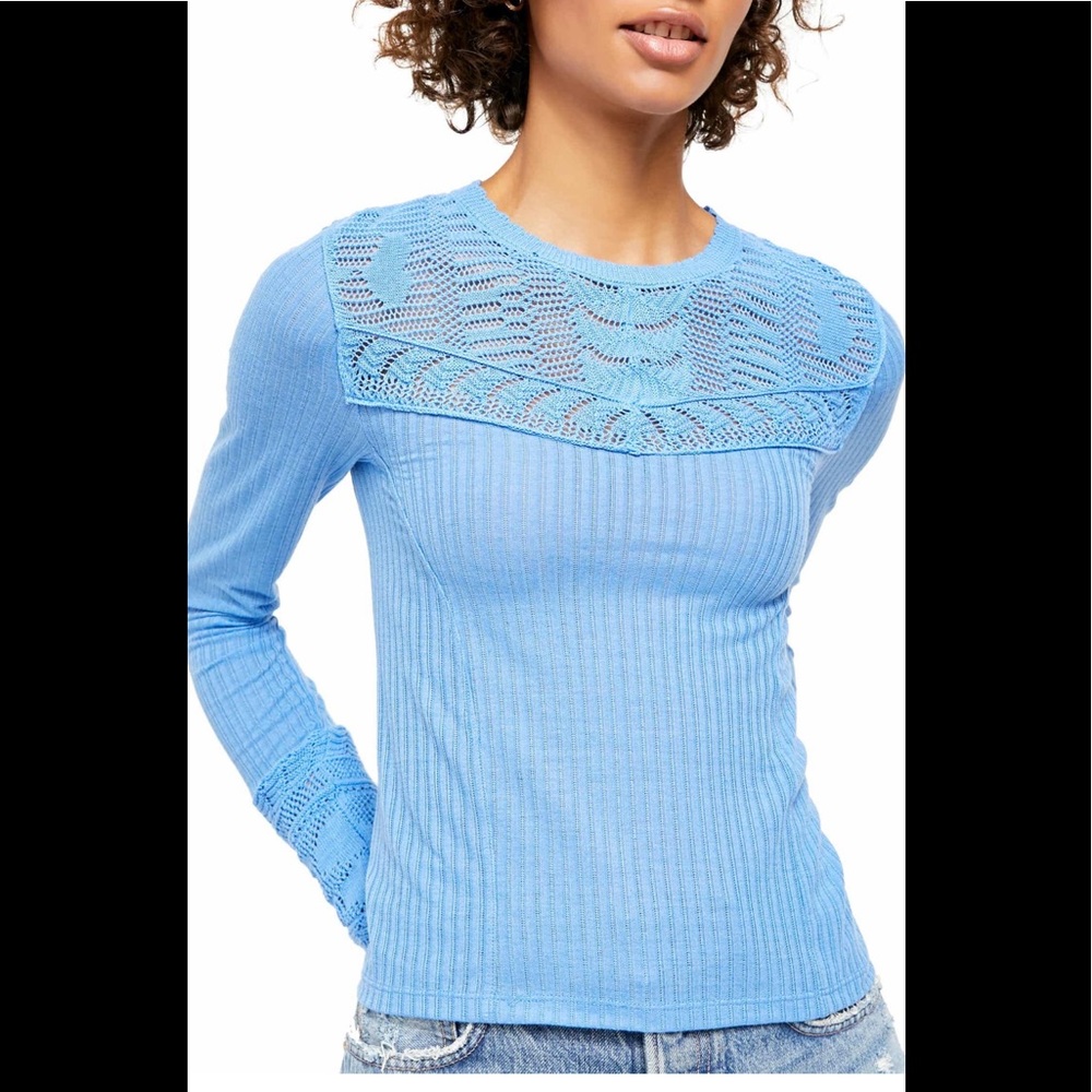 Colette Scallop Neck Trim Knit Sweater